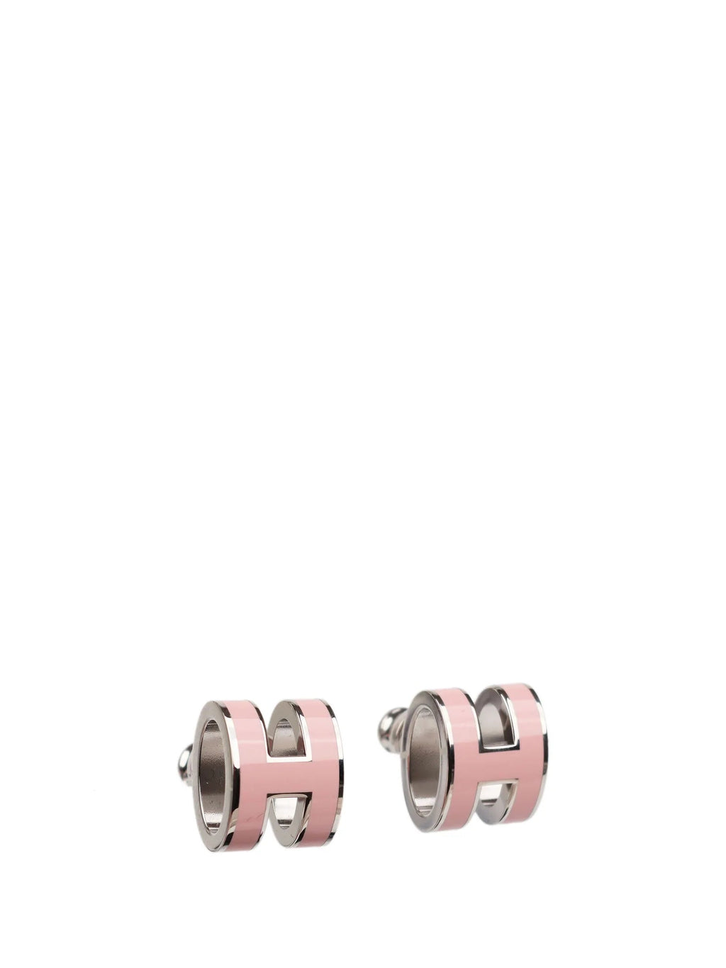 [MIRA]MINI POP H SILVER EARRINGS PINK