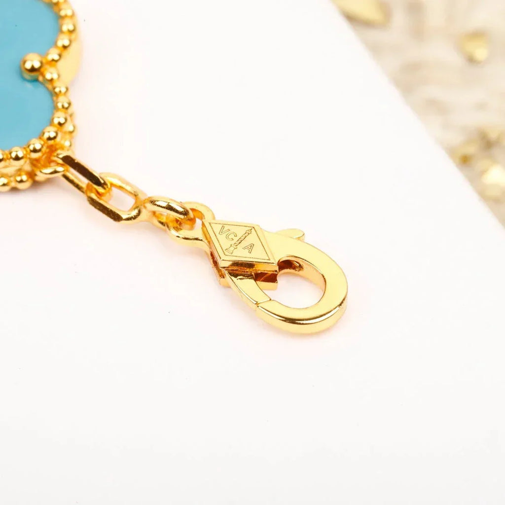 [MIRA]New  CLOVER 5 MOTIF TURQUOISE BRACELET COLLECTION
