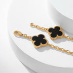 [MIRA]CLOVER 10 MOTIFS ONYX NECKLACE