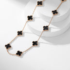 [MIRA]CLOVER 10 MOTIFS ONYX NECKLACE
