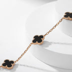 [MIRA]CLOVER 10 MOTIFS ONYX NECKLACE
