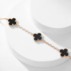 [MIRA]CLOVER 10 MOTIFS ONYX NECKLACE