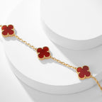 [MIRA]CLOVER 10 MOTIFS CARNELIAN NECKLACE