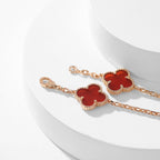 [MIRA]CLOVER 10 MOTIFS CARNELIAN NECKLACE