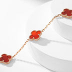 [MIRA]CLOVER 10 MOTIFS CARNELIAN NECKLACE