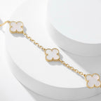[MIRA]CLOVER 10 MOTIFS WHITE MOTHER OF PEARL NECKLACE