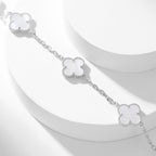 [MIRA]CLOVER 10 MOTIFS WHITE MOTHER OF PEARL NECKLACE