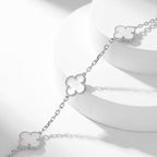 [MIRA]CLOVER 10 MOTIFS WHITE MOTHER OF PEARL NECKLACE