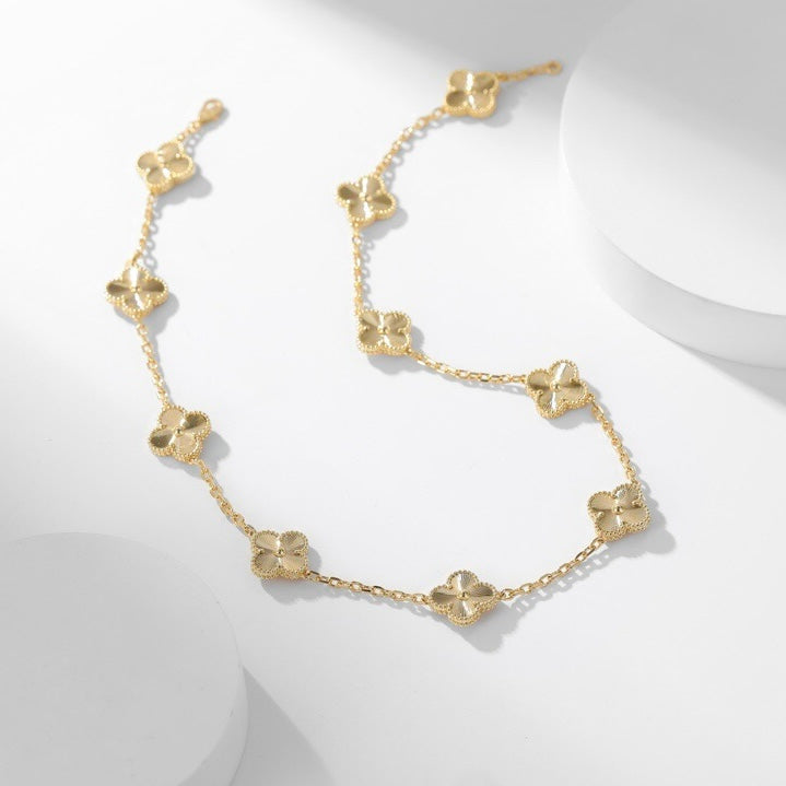 [MIRA]CLOVER 10 MOTIFS LASER NECKLACE
