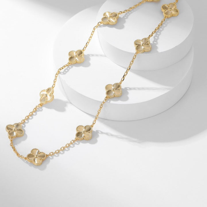 [MIRA]CLOVER 10 MOTIFS LASER NECKLACE