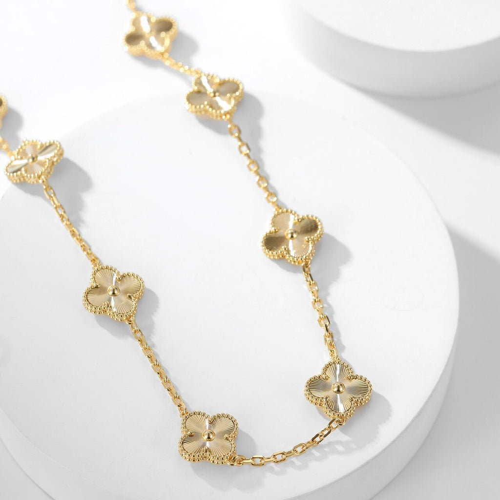 [MIRA]CLOVER 10 MOTIFS LASER NECKLACE