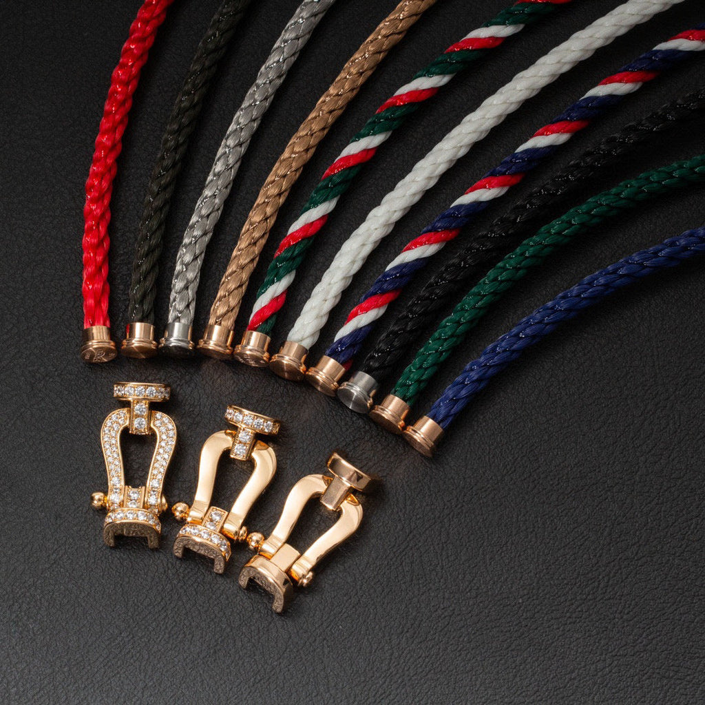 [MIRA]FORCE LARGE HORSESHOE FULL DIAMOND BRACELET SILVER