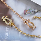 [MIRA]FORCE LARGE HORSESHOE CLASP  METAL BRACELET