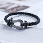 [MIRA]FORCE LARGE SERIES HORSESHOE BLACK SAMURAI BRACELET