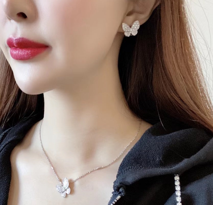 [MIRA]BUTTERFLY ALL DIAMOND EARRINGS