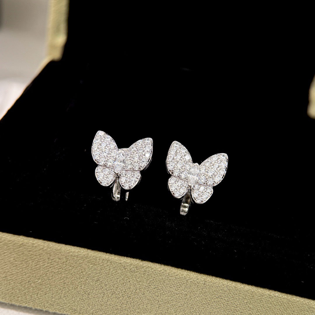 [MIRA]BUTTERFLY ALL DIAMOND EARRINGS