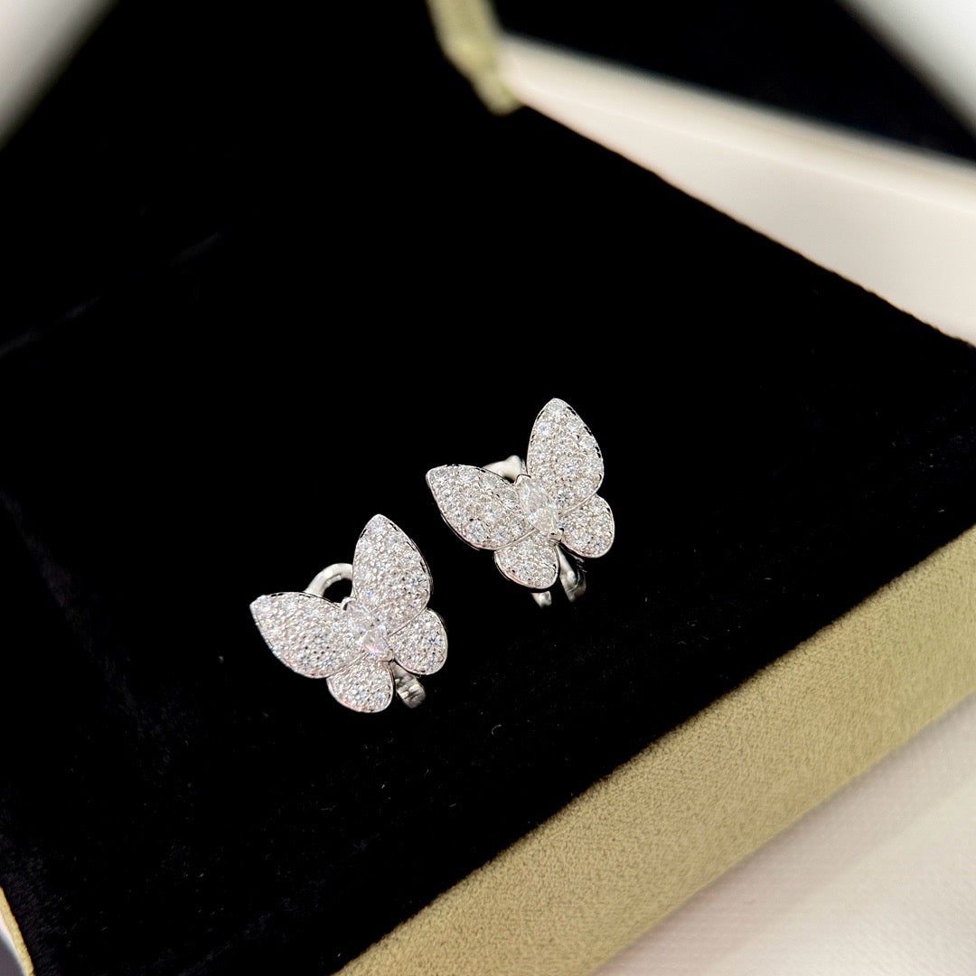 [MIRA]BUTTERFLY ALL DIAMOND EARRINGS