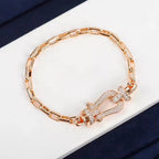 [MIRA]FORCE LARGE HORSESHOE CLASP  METAL BRACELET