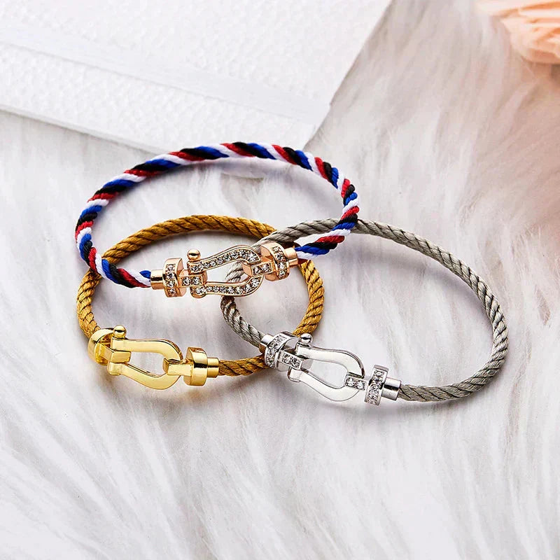 [MIRA]FORCE LARGE HORSESHOE NO DIAMOND BRACELET GOLD