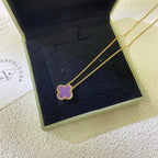 [MIRA]CLOVER 15MM  PURPLE VIOLET NECKLACE