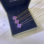 [MIRA]CLOVER 15MM  PURPLE VIOLET NECKLACE