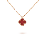 [MIRA]CLOVER MINI 9.5MM WHITE CARNELIANS NECKLACE