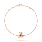 [MIRA]FRIVOLE GOLD FLOWER PINK MALACHITE BRACELET
