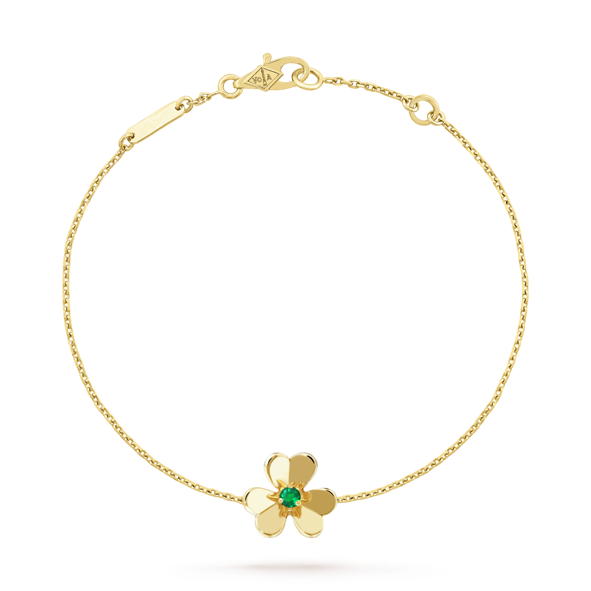 [MIRA]FRIVOLE GOLD FLOWER PINK MALACHITE BRACELET