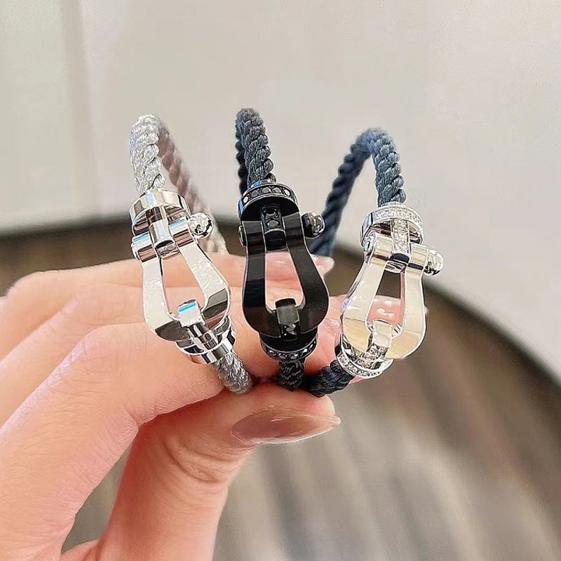 [MIRA]FORCE LARGE HORSESHOE NO DIAMOND BRACELET GOLD