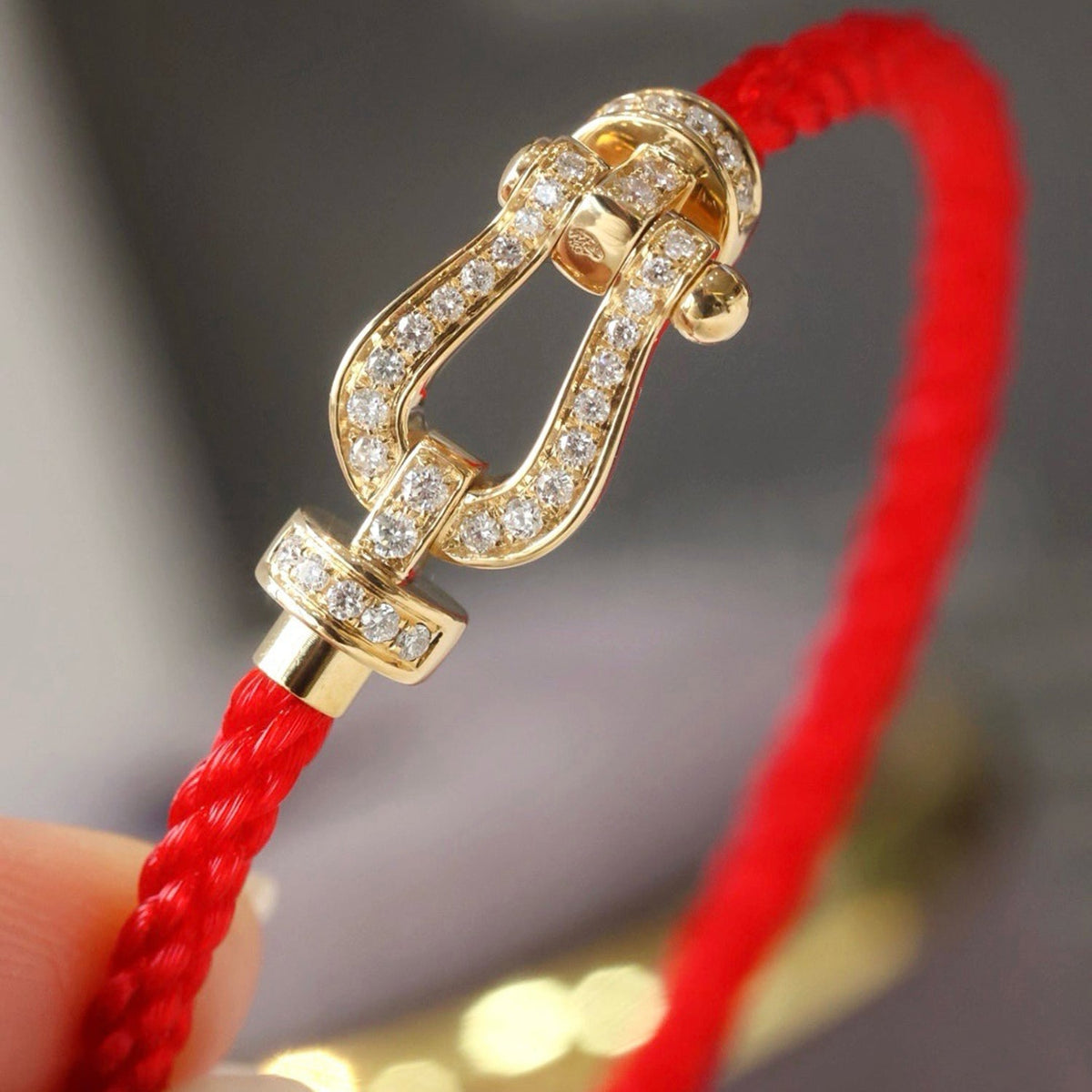 [MIRA]FORCE LARGE HORSESHOE FULL DIAMOND BRACELET ROSE GOLD