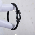 [MIRA]FORCE LARGE SERIES HORSESHOE BLACK SAMURAI BRACELET