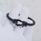[MIRA]FORCE LARGE SERIES HORSESHOE BLACK SAMURAI BRACELET