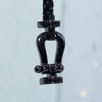 [MIRA]FORCE LARGE SERIES HORSESHOE BLACK SAMURAI BRACELET