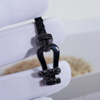 [MIRA]FORCE LARGE SERIES HORSESHOE BLACK SAMURAI BRACELET