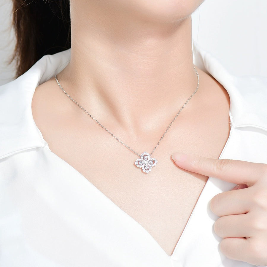 [MIRA]LOOP NECKLACE FULL MOTIF DIAMOND 16MM MULTIPLE COLORS