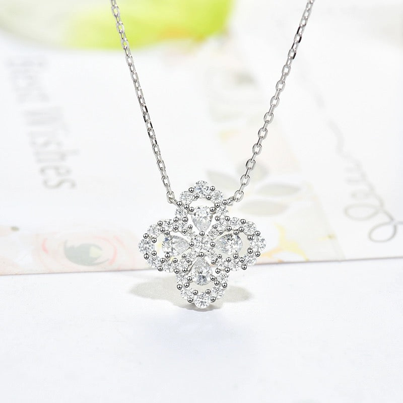 [MIRA]LOOP NECKLACE FULL MOTIF DIAMOND 16MM MULTIPLE COLORS