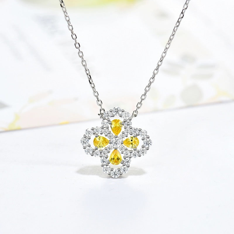 [MIRA]LOOP NECKLACE FULL MOTIF DIAMOND 16MM MULTIPLE COLORS