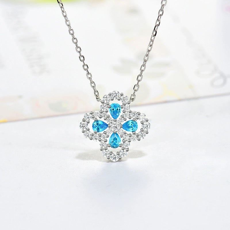[MIRA]LOOP NECKLACE FULL MOTIF DIAMOND 16MM MULTIPLE COLORS
