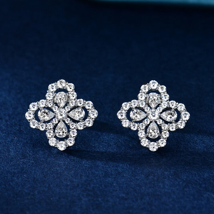 [MIRA]LOOP EARRINGS FULL MOTIF DIAMOND 16MM