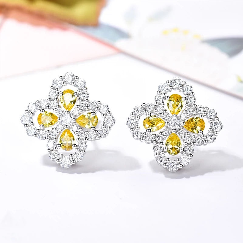 [MIRA]LOOP EARRINGS FULL MOTIF DIAMOND 16MM