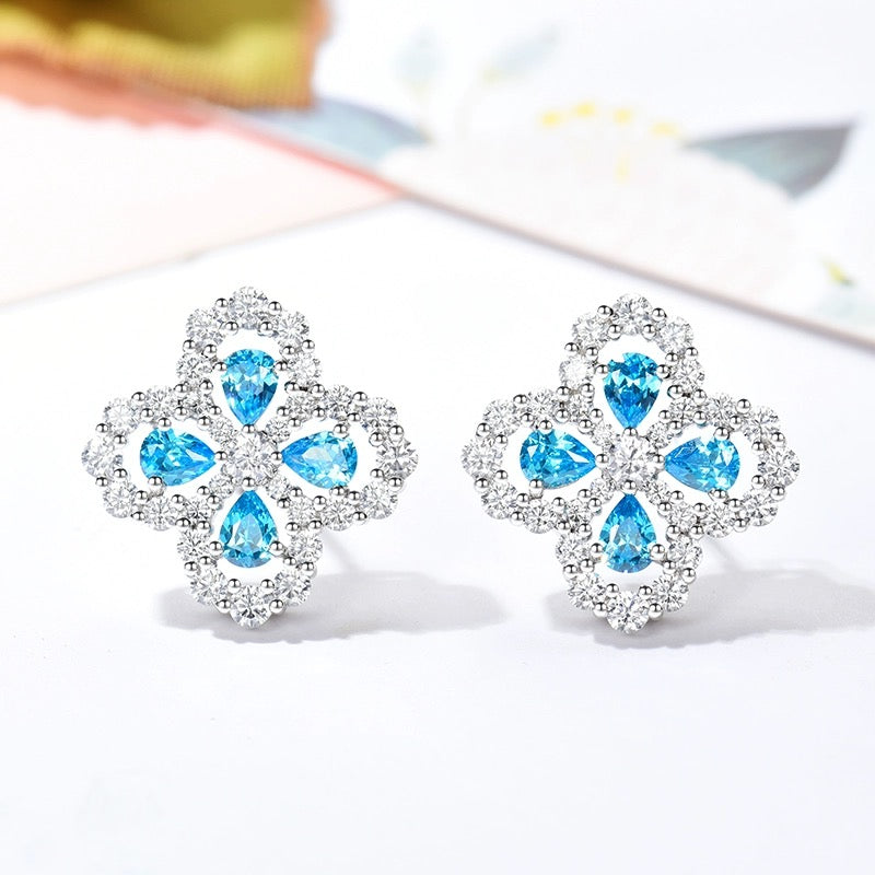 [MIRA]LOOP EARRINGS FULL MOTIF DIAMOND 16MM