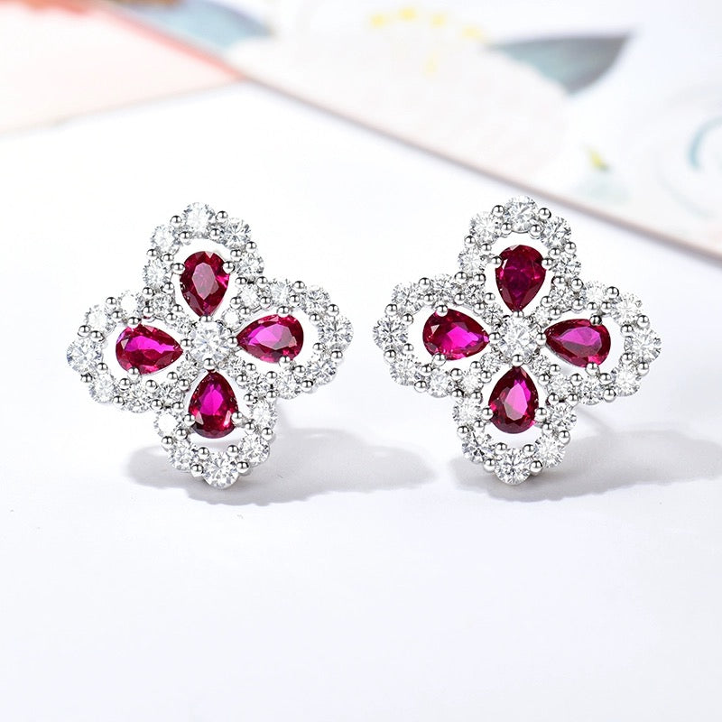 [MIRA]LOOP EARRINGS FULL MOTIF DIAMOND 16MM