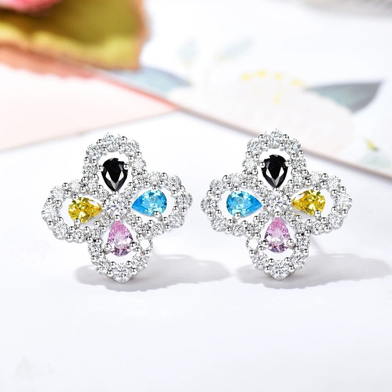 [MIRA]LOOP EARRINGS FULL MOTIF DIAMOND 16MM