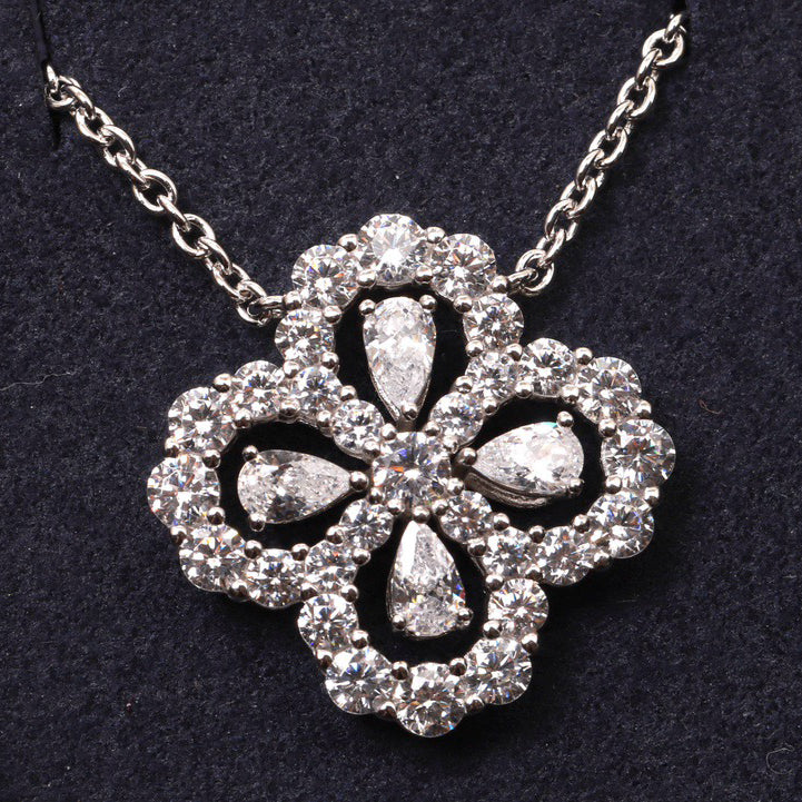 [MIRA]LOOP NECKLACE FULL MOTIF DIAMOND 16MM MULTIPLE COLORS