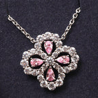 [MIRA]LOOP NECKLACE FULL MOTIF DIAMOND 16MM MULTIPLE COLORS