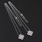 [MIRA]LOOP NECKLACE FULL MOTIF DIAMOND 16MM MULTIPLE COLORS