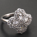 [MIRA]LOOP RING FULL MOTIF DIAMOND 16MM SILVE
