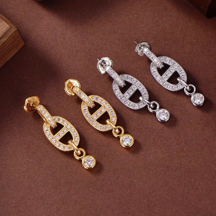 [MIRA]HM CHAINE DIAMOND EARRINGS