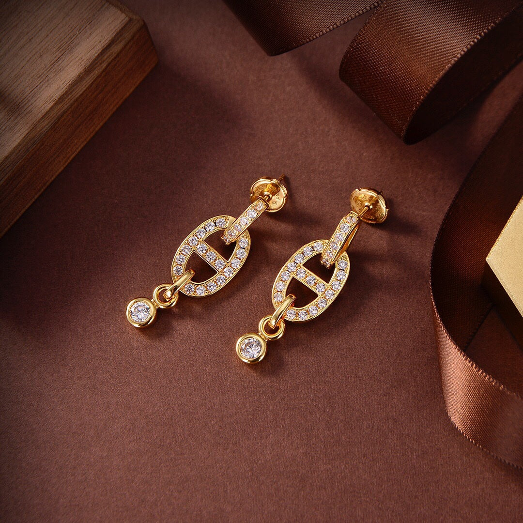 [MIRA]HM CHAINE DIAMOND EARRINGS