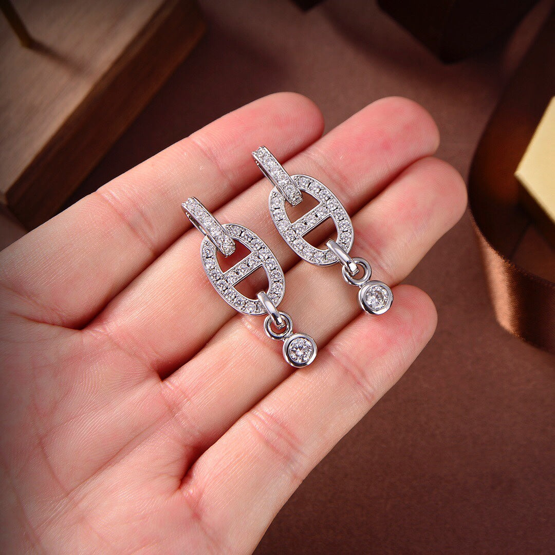 [MIRA]HM CHAINE DIAMOND EARRINGS